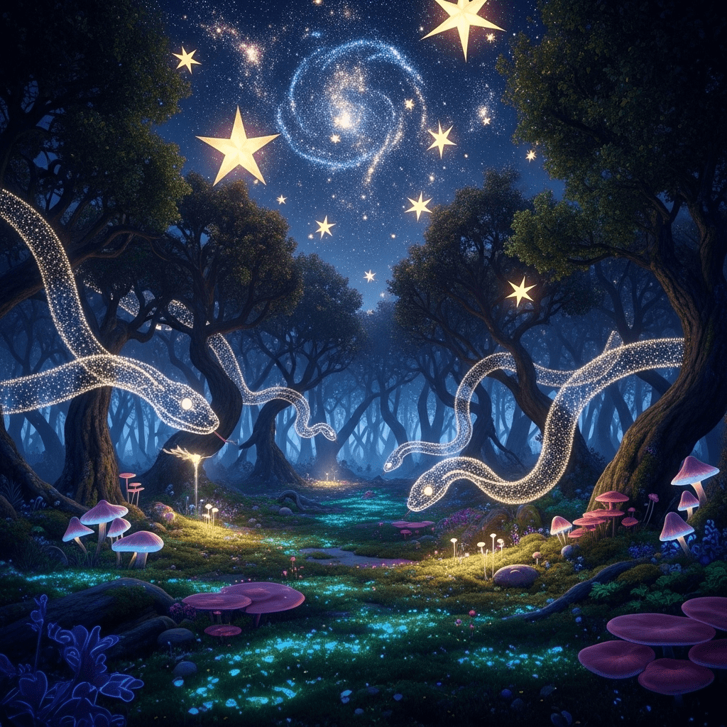 Representación de una serpiente para un artículo sobre sueños