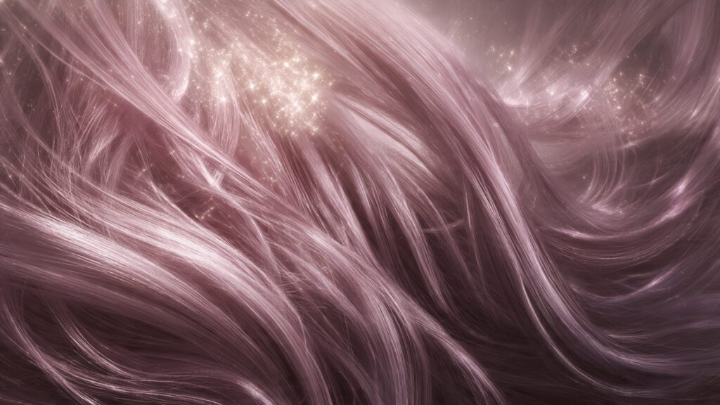 Surreal flowing luminous hair in a mystical dream scene symbolizing identity, strength, and fear of transformation.